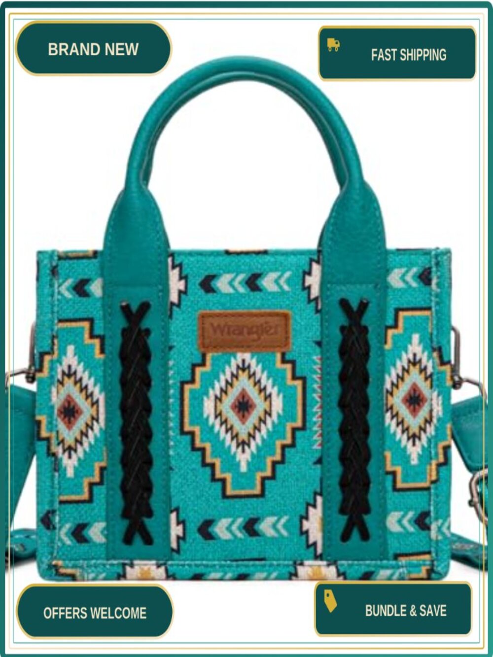 Mini Aztec Tote Bag Woven Top Handle Satchel Adjustable Crossbody Purse